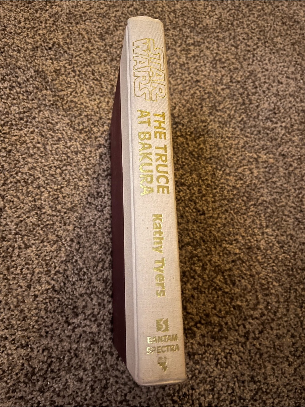 Star Wars Hardcover Novel with White Spine and Brown Cover